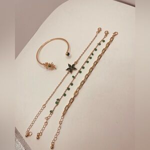 Set bracelets for women imitation diamond design 4 pieces